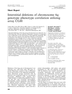 Interstitial deletions of chromosome 6q
