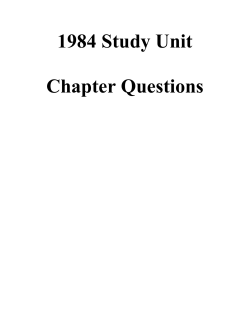 1984 Study Unit Chapter Questions