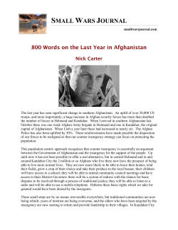 800 Words on the Last Year in Afghanistan