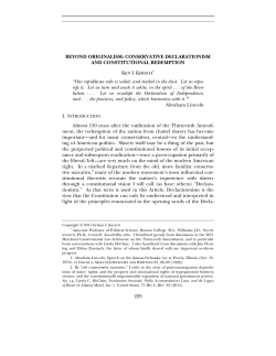 Beyond Originalism - Boston College Home Page