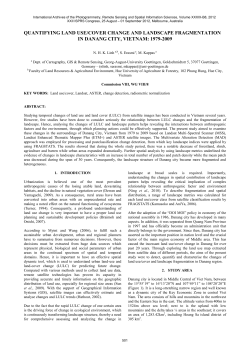 quantifying land use/cover change and landscape