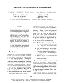 Automatically Detecting and Attributing Indirect Quotations