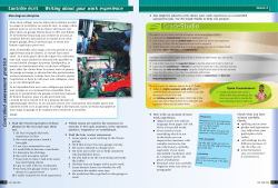 Contrôle écrit Writing about your work experience