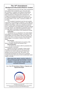 The 14th Amendment: