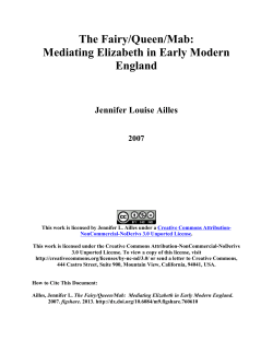 The Fairy/Queen/Mab: Mediating Elizabeth in Early Modern England