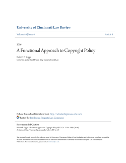 A Functional Approach to Copyright Policy