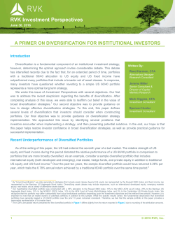 A Primer On Diversification For Institutional Investors