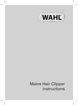Mains Hair Clipper instructions