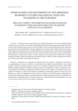 home ranges and movements of non