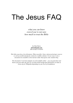 The Jesus FAQ