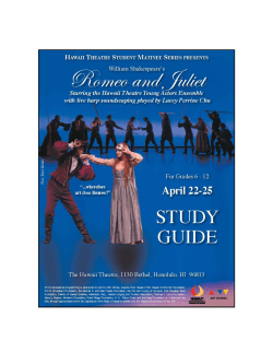 ROMEO AND JULIET Study Guide