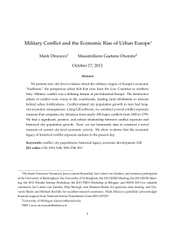 Military Conflict and the Economic Rise of Urban Europe