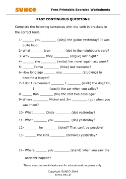 Past Continuous Questions