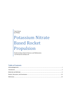 Potassium Nitrate Based Rocket Propulsion