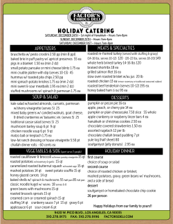 HOLIDAY Catering