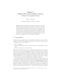 Chapter 2 Ordered Sets and Complete Lattices
