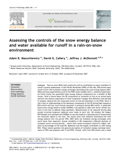Assessing the controls of the snow energy balance and water