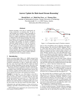 Answer Update for Rule-based Stream Reasoning
