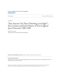 "Was Anyone Out There Watching Last Night?": The