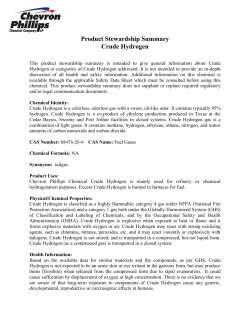 Crude Hydrogen - Chevron Phillips Chemical