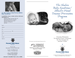 The Shaken Baby Syndrome - Prevent Child Abuse Vermont