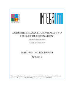 SPEKTOROWSKI Antisemitism and Islamophobia