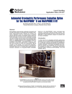 Application Note - Automated Gravimetric Performance Evaluation