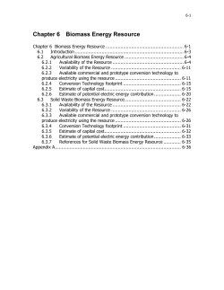 Chapter 6 Biomass Energy Resource