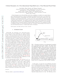 Critical Dynamics of a Two-dimensional Superfluid near a Non