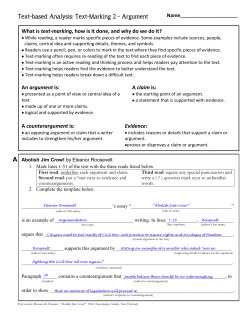 Text-based Analysis: Text-Marking 2
