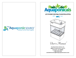 User`s Manual - The Aquaponic Source
