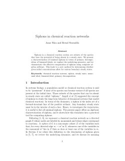 Siphons in chemical reaction networks
