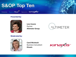 Lora Cecere Partner Altimeter Group Presented by