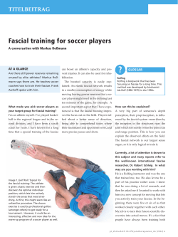 Fascial training for soccer players