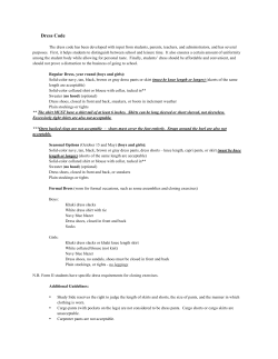 Dress Code - Shady Side Academy