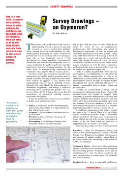 Survey Drawings &ndash; an Oxymoron?