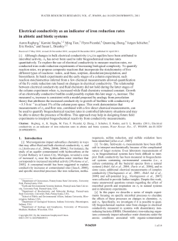 Electrical conductivity as an indicator of iron reduction rates in