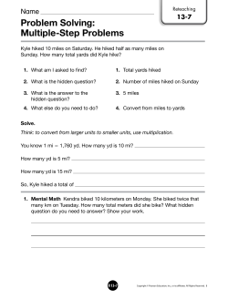 Problem Solving: Multiple