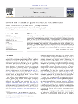 Effects of rock avalanches on glacier behaviour and moraine formation