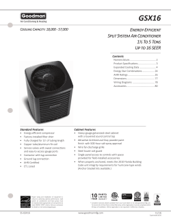 Energy-Efficient Split System Air Conditioner 1&frac12; To 5 Tons Up to 16