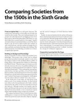Comparing Societies from the 1500s in the Sixth Grade