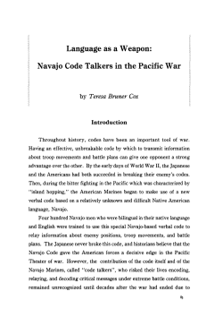 Navajo Code Talkers in the Pacific War