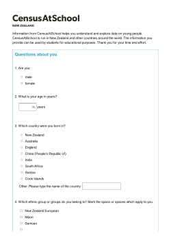 Questions - Census at School