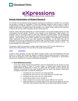 eXpressions&trade; Math Sample Interpretation of Student Research