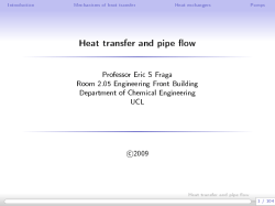 Heat transfer and pipe flow