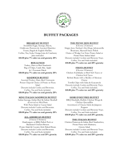 buffet packages - Foxford Hills Golf Club