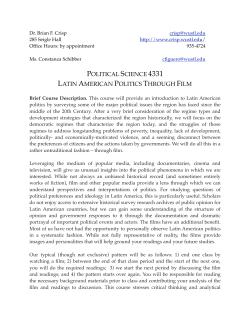 POLITICAL SCIENCE 4331 LATIN AMERICAN POLITICS