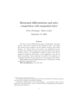 Horizontal differentiation and price competition with