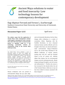 Ancient Maya solutions to water and food insecurity: Low