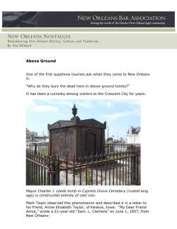 Above Ground - New Orleans Bar Association